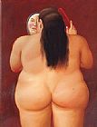 Fernando Botero Donna Allo Specchio painting